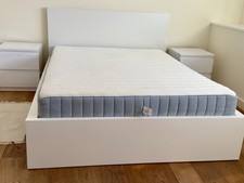 Ikea Malm White Double Bed