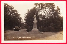 Postcard - ALSAGER Cheshire WAR MEMORIAL - #3 c1920s RP - Driver & Vintage Car