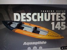 Aquaglide Deschutes 145 2 Man Kayak 2 Floatation jackets, pump and carry bag.