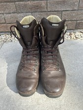 Altberg Warrior Microlite Brown Leather Military Combat Boots Size UK 11 Wide 
