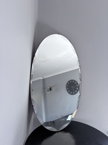 Vintage oval wall mirror - wall,