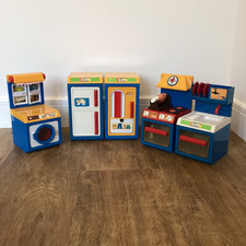 Vintage toy Pedigree Playtime Sindy 70s pretend kitchen fridge cooker utility