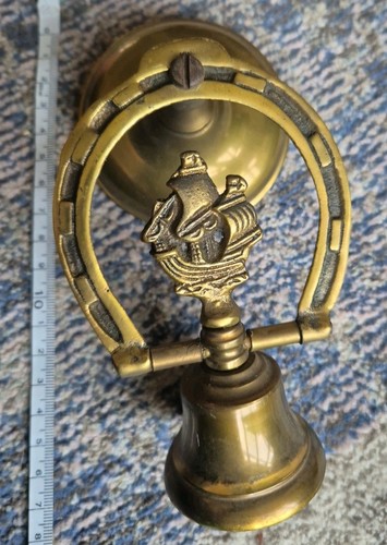 Brass wall hanging bell horse - wall,