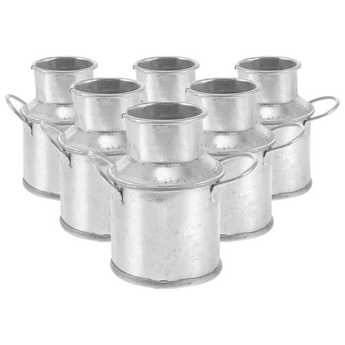Mini tin buckets - tin, 6pcs