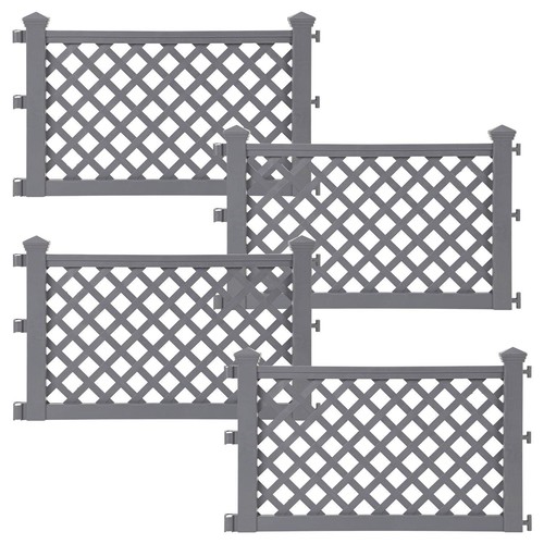 Grey plastic fence panels - x,