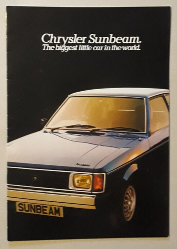 Chrysler sunbeam range - sunbeam,