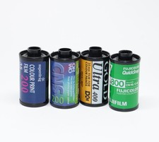 Four 35mm Film Rolls of Expired & Exposed Film Canisters: Perfect for reloading