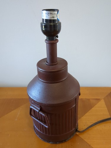 Vintage metal milk churn lamp - vintage,