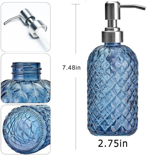 Glass pump soap - pump, dispenser