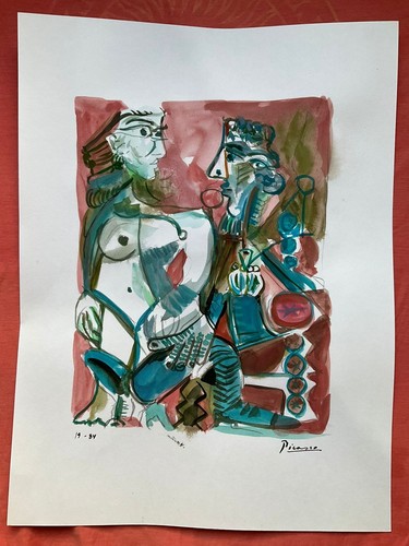Picasso drawing old paper - -,