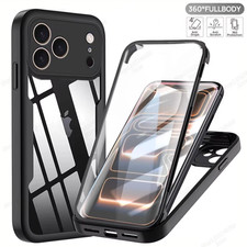Clear 360 Full body Case For iPhone 16 17 15 14 13 12 11 Pro Max Air 7 8 Plus SE