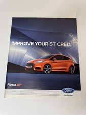 Original Mk7 Ford Fiesta ST Molten Orange Magazine Advert Poster Man Cave Retro