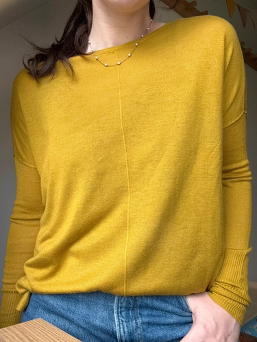 Mustard oversized fine - h&m,