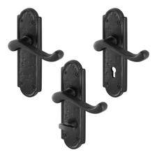 Black Antique Cast Iron Door