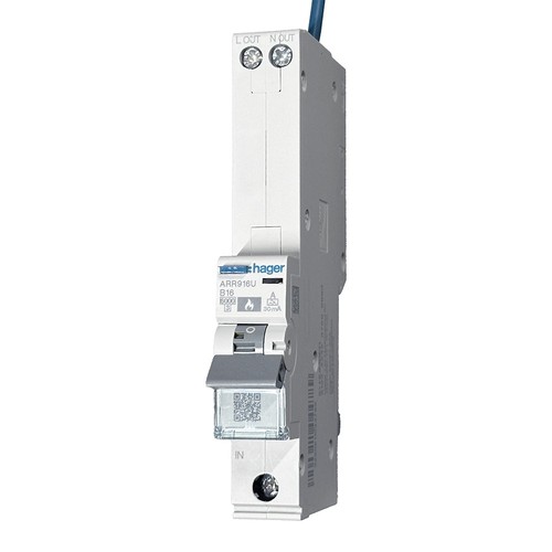 Hager 16a rcbo - afdd, curve