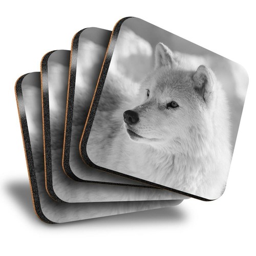 Set square coasters bw - set,