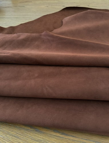 Brown nubuck leather - soft, and