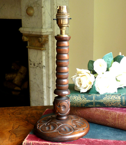 Wooden table lamp desk - desk, bedside