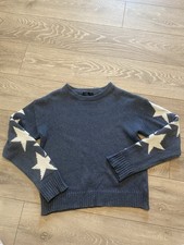 Blue Soft Jumper With White