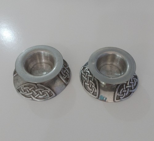 Celtic pewter pair - celtic, of