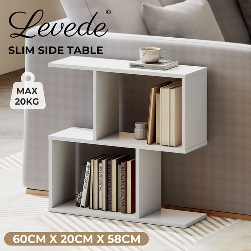 Levede wood side table - wood, narrow
