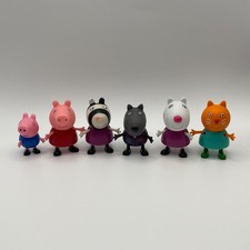 Peppa Pig George Pig Suzy Sheep Zoe Zebra Danny Dog Candy Cat Figures Set b2