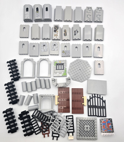 Lego castle light grey panels - light,