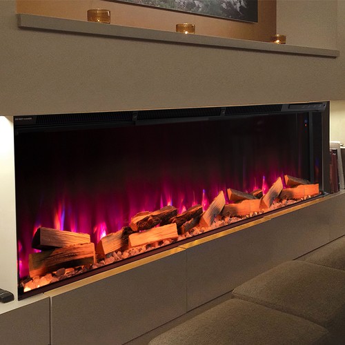 Media wall inset electric - 3d,