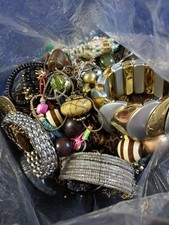 2.2kg Joblot Broken Fashion Costume Jewellery Craft Harvest Repurpose