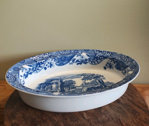 Spode blue italian oval - italian, oven