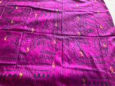 LARGE SILK SCARF/SHAWL/PANEL..FESTIVAL..ELEPHANTS..V.G.C.