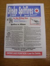 28/07/2004 Speedway Programme: Stoke Spitfires v Buxton [Conference League] (4 P