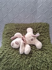 ULTRA RARE RETIRED TESCO 2008 PLUSH FLAT CREAM BROWN PUPPY DOG COMFORTER HUG TOY