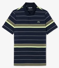 Lacoste Men's Regular-Fit Ultra-Dry Stretch Golf Polo-Shirt Striped  RRP £110