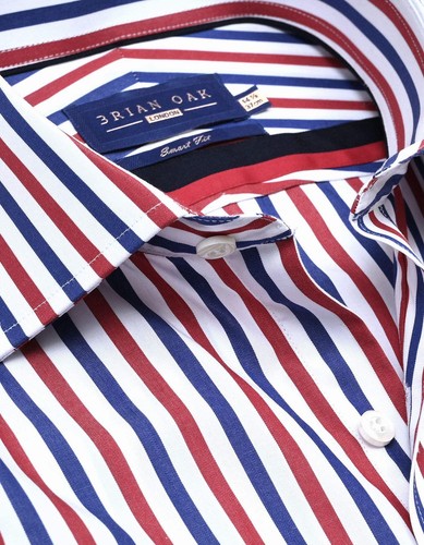 Royal blue and - and, striped