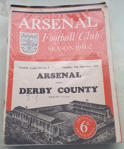 Set arsenal home programmes - of,