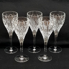 5 x Stuart Windsor Crystal WINE GLASSES