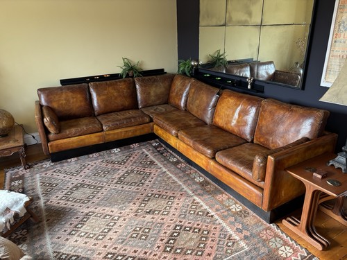 Danish 1970s vintage leather - vintage,