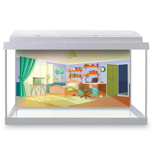 Fish tank background cartoon - fish,