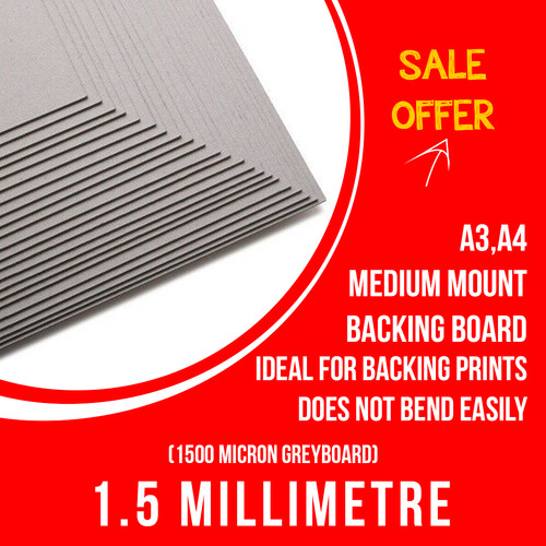 1500 micron greyboard a4 - 1500, a3,
