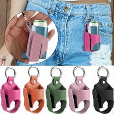 Inhaler Case Holder PU Leather Storage Case With Metal Buckle For Inhaler