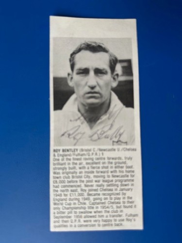 Roy bentley signed 1956 - bentley, 1956-60