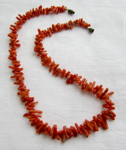 Antique vintage salmon coral - antique,