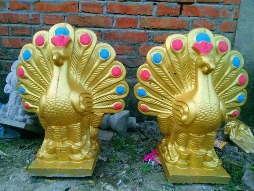 Concrete garden peacock - concrete,