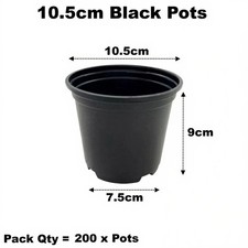 10.5cm Plant Pots ( 4" ) Black