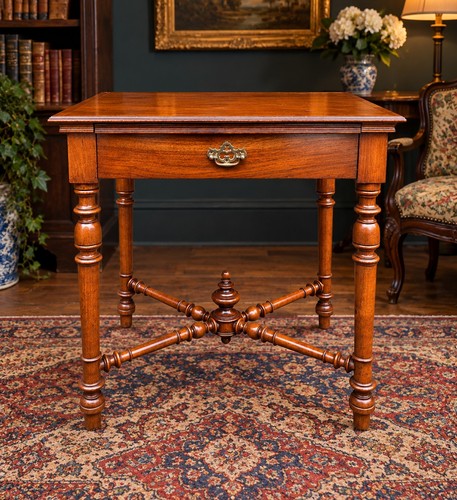 Antique walnut side table - antique,