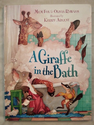 Giraffe the bath fox - giraffe, bath.