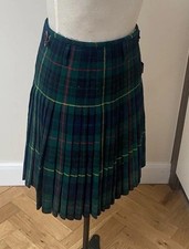 STEWART HUNTING TARTAN 32" GREEN SCOTLAND SCOTTISH 6 YARD KILT 100% WOOL