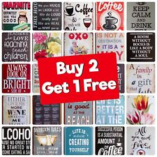 Metal Tin Retro Sign Motivational Quotes Plaque Vintage Wall Home Décor 20x30 cm