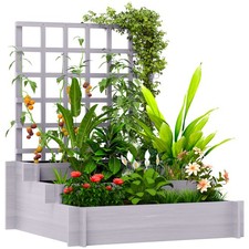 Outsunny 3 Tier Wooden Garden